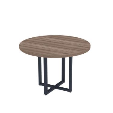 Imagem de Mesa Reunião Redonda 1100pe40tub Walnut-azul Delrei
