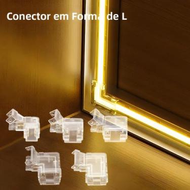 Imagem de Fitas LED CCT RGB 5PCS Em Forma De L Conectores De 2/3/4 Pinos 8/10mm 