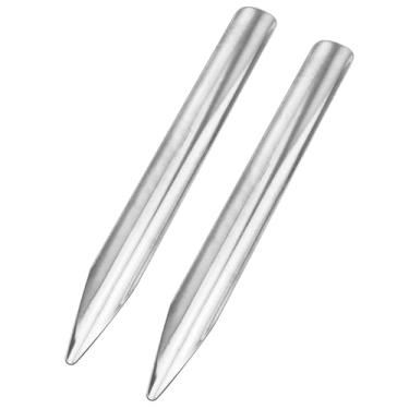 Imagem de E-Outstanding 2 peças espátula de pérola de aço inoxidável 15,5 x 1,5 cm espátula semicircular de armazenamento de colher de laboratório espátula de diamante solta ferramenta de joias para tarefas