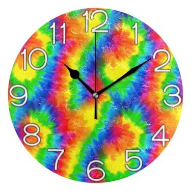 Imagem de GAIGEO Relógio de parede analógico decorativo relógio de cozinha rústico funky alimentado por bateria, decoração de sala de estar, arte moderna, número de relógio branco com Kedu, 25 cm, ponteiros