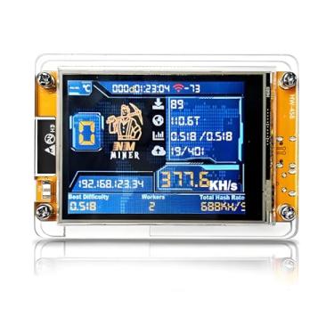 Imagem de Denash Bitcoin Miner NerdMiner, 1060 KHS Bitcoins Miner BTC Miners USB NMMiner, Display de 2,8 polegadas Bitcoin Lottery Miner ESP32 Placa de Desenvolvimento