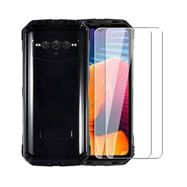 Imagem de WDMYLFTW Capa para Doogee V30 5G + [2 unidades] Película protetora de tela de vidro temperado - Capa protetora de TPU TPU à prova de choque de silicone transparente macia e flexível para Doogee V30 5G