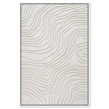 Imagem de Impressão em tela Contour Lines Modern Wall Decor by Art Remedy, moldura branca, 25,5 x 38,5 cm