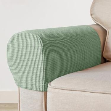 Imagem de Capas para cadeira de apoio de braço, conjunto de 2 capas de poltrona elásticas para braços, capas de braço de sofá de poliéster elastano antiderrapantes capas para poltronas reclináveis para protetor