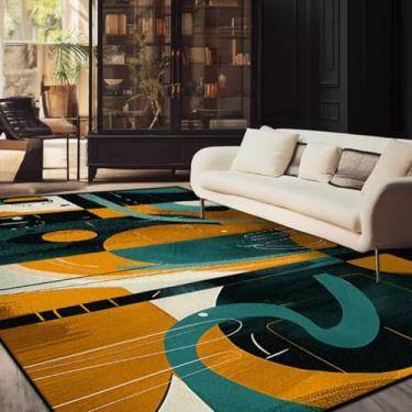 Imagem de Tapete de decoração para casa, sala de estar, macio, decoração de quarto, cabeceira, tapete de mesa de sofá fácil de limpar, flanela (5,2 x 6,5 pés (160 x 200 cm) / JH0047-Flannel-7)