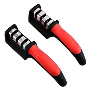 Imagem de 1/3/5 Afiador De Faca 3 Estágios Amolador Profissional Com Afiação Rápida Em Aço Inoxidável(5)