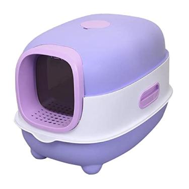 Imagem de Acouto Caixa de Areia Fechada Extra Grande - à Prova e Controle de Odores Com Entrada Grande, Material Ecológico, Gatos Perfeitos de até 22 Lb - Ideal para Animais de Estimação Fornece Uma Casa