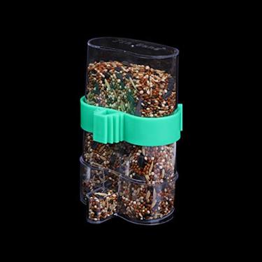 Imagem de Dispenser automático de comida seca e água para pássaros gaiola ferramenta alimentação sementes prático fácil usar alto plástico papagaio hamster ouriço esquilo pequenos animais estimação
