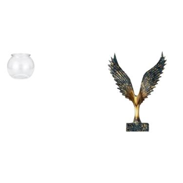 Imagem de Whtkoph Aquário em Miniatura Transparente com Escultura em Resina, Ornamento Feng Shui para Mesa de Escritório, Decoração E Exibição de Casa.