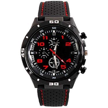Imagem de Relógio esportivo masculino GT Racer aviador militar aviador estilo militar preto silicone masculino, A-Red