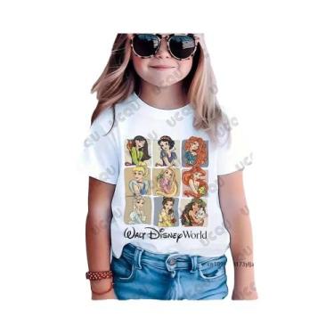 Imagem de Camiseta Infantil Minnie Mouse Com Estampa De Algodão, Manga Curta De 