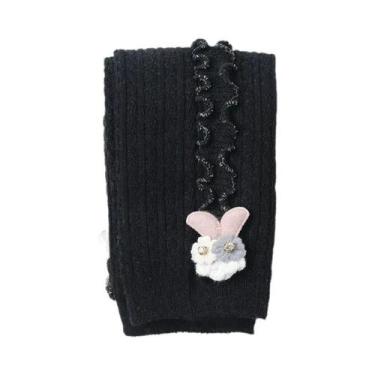 Imagem de Meias-calças De Algodão Canelado Para Bebês Meninas, Meia-calça Quente