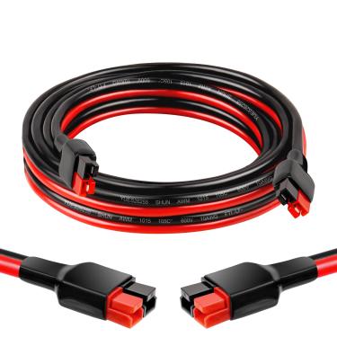 Imagem de MOOKEERF Cabo de extensão Anderson 10AWG - Cabo de extensão solar de 1,8 m Conector Anderson para gerador solar de painel solar de estação de energia portátil