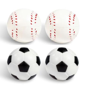 Imagem de Alívio do estresse no escritório e diversão ao ar livre, ideal para lembrancinhas de festa e jogos de equipe, 6 cm de altura, bolas saltitantes resistentes ao desgaste, pacote com 4 - 2 cores