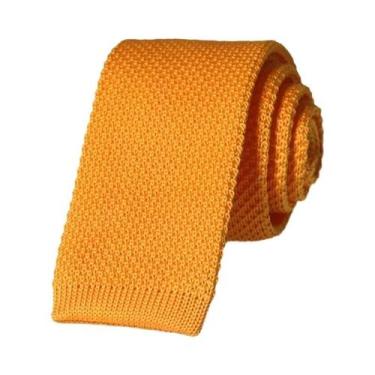 Imagem de Gravata Masculina Slim De Malha Lisa Em Cores Sólidas, Preta E Vermelh