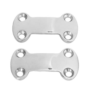 Imagem de aqxreight Placa de Fixação de Cinta de Aço Inoxidável de 2 Peças, Boa Fixação, Acessórios de Hardware à Prova de Ferrugem Com 8 Parafusos para Iates Pequenos, Barcos, como e Acessórios Em Fixação de