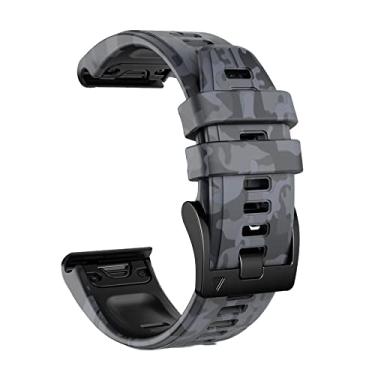 Imagem de ANZOAT 26 22 mm Pulseira de silicone para Garmin Fenix 7X 7 6X 6Pro 5 5X Plus Descent Mk2 D2 Acessório de Banda de Relógio Inteligente de Liberação Rápida (Cor: L, Tamanho: 26mm Descent Mk1 MK2)