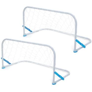 Imagem de Kit 02 Traves De Futebol Mini Gol De Aço - Mep Kids
