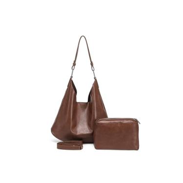 Imagem de Bolsa feminina retrô de couro PU de grande capacidade com alça de ombro ajustável, bolsa tiracolo nova, carteira, Preto, Small, Bolsa quadrada pequena transversal