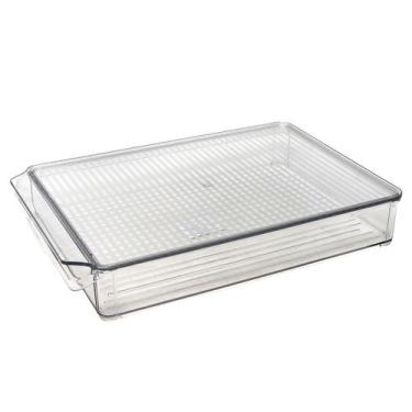 Imagem de Pote Organizador Geladeira Acrílico com Tampa Armário Dispensa Multius