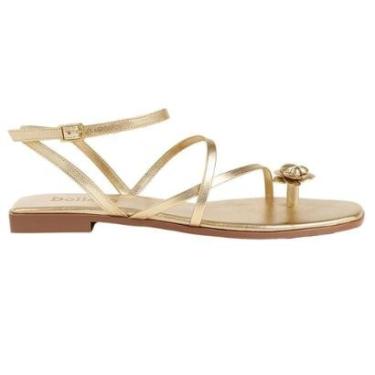 Imagem de Sandália Rasteira Bellaze Dourada-Feminino