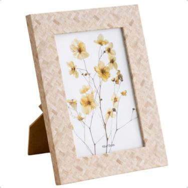 Imagem de Porta Retrato de Mesa ou Parede Moldura Trançada 10x15cm