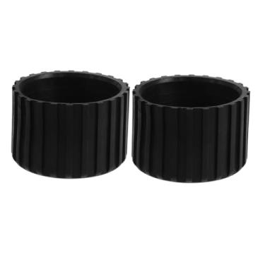 Imagem de COOLHIYA 2 peças de borracha para equipamentos de fitness, protetores de perna duráveis para proteção do chão, redução de ruído, equipamentos de fitness, capas de perna para uso em azulejos de madeira