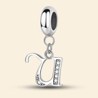 Imagem de 1 peça de letras brilhantes elegantes contas de diamante branco para mulheres, pulseiras, pulseiras faça você mesmo, fabricação de joias e roupas diárias combinando para decoração feminina, 21.3