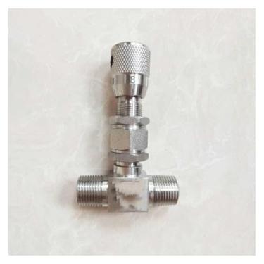 Imagem de 1/20.3 cm 1/10.2 cm 3/20.3 cm 1/5.1 cm BSP NPT anteparo macho 304 válvula de agulha de desligamento de aço inoxidável medição micro reguladora (Bspt, 1/8 polegada)