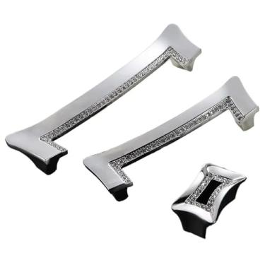 Imagem de CXYFQUUK Puxadores de armário de cozinha liga de zinco cristal diamante armário de vinho armário chaussure gaveta puxa ferragens 2 peças (botão)
