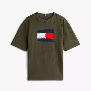 Imagem de Camiseta Infantil Menino Bandeira Tommy Hilfiger Verde-Masculino