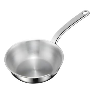 Imagem de FytStycale Mini Panela de aço Inoxidável, Versátil com Bico, Também Adequada para Leiteira, Chocolateira Ou óleo Quente.