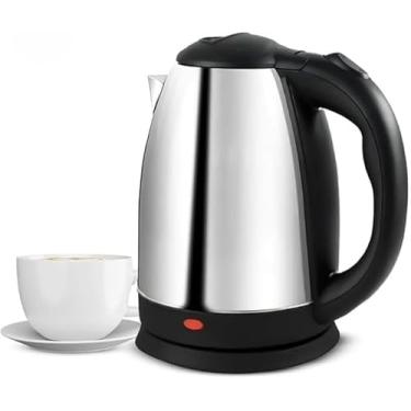 Imagem de Chaleira Elétrica Térmica Inox Prateada 2L com Tampa – Jarra Bule para Água e Bebidas Quentes