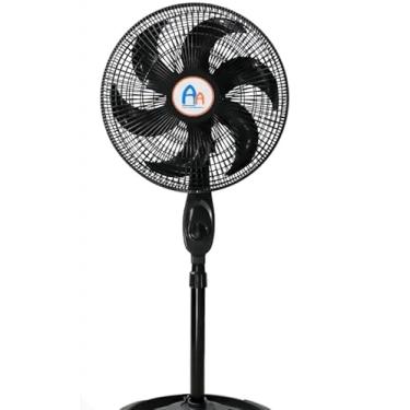 Imagem de Ventilador de Coluna Ajustável de Piso Turbo Eco Silencioso, 3 Níveis de Velocidade, Preto