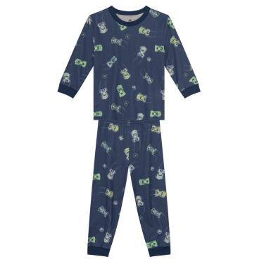 Imagem de Pijama Infantil Menino com Estampa Rotativa Carrinho Brandili-Masculino