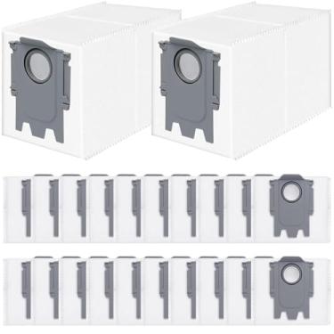 Imagem de Pacote com 22 sacos para aspirador de pó Roborock QV 35A/Qrevo S5V/Saros 10/10R/Q Revo/Qrevo S/Qrevo Pro/Qrevo MaxV/Qrevo Master/Qrevo Plus/S8 Max Ultra/S8 MaxV Ultra/Qrevo Slim Vacuum, sacos de