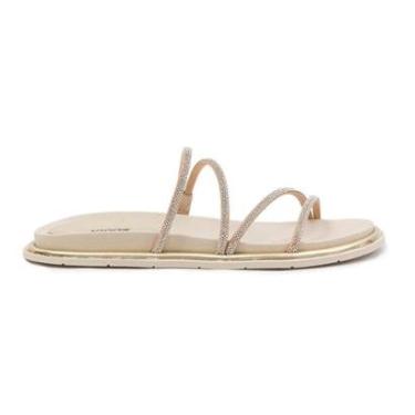 Imagem de Papete Feminina Klode Bege Tiras Brilho-Feminino