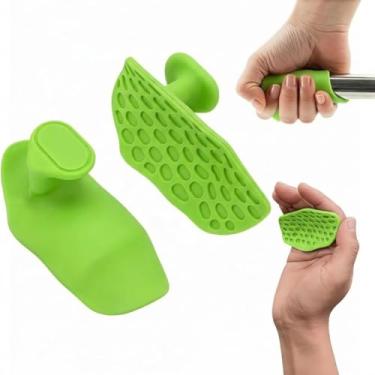 Imagem de Luva de Academia Grip Antiderrapante com Protetor Palmar – Unissex, Musculação - Ideal para Treino, Academia e Exercícios (Verde)