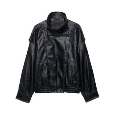 Imagem de Jaqueta Feminina De Inverno Em material sintético Com Gola Alta, Manga