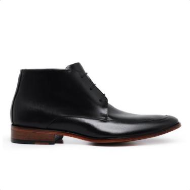 Imagem de Bota Social Masculina Cano Curto Ankle Boot Social em Couro Paulo Viei