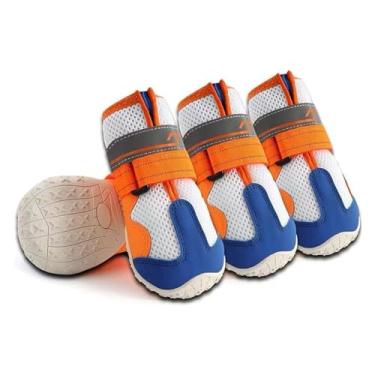 Imagem de Botas as De Patas De Cães | de Patas Refletivo Ajustável - Sapatos para Cães Respiráveis de Verão,para Dachshund e Bulldog Uso Externo Inverno Neve Chuva Verão Pavimento Pisos de