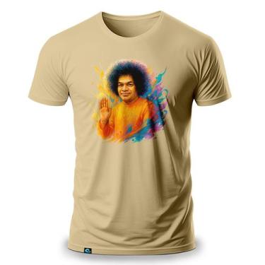 Imagem de Camiseta Masculina com Estampa Sathya Sai Baba 100 Algodão Fio 30.1 Lí