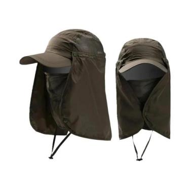 Imagem de Chapéu De Pesca De Secagem Rápida Anti-UV Protetor Solar Para Rosto E 