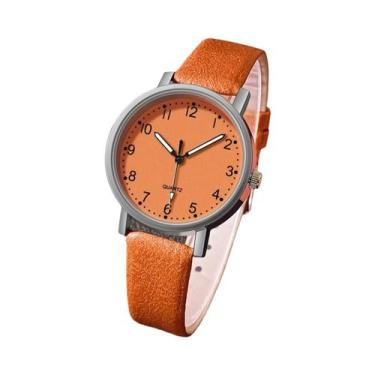 Imagem de Relógio De Pulso Feminino Vintage Com Pulseira De Couro, Relógio De Qu