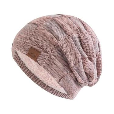 Imagem de Gorro Feminino Multicolorido De Inverno Quente E Moderno Em Tricô Esti