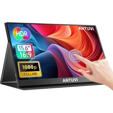 Imagem de ANTUVI Tocável Portátil Monitor 15.6''+ Case, 1080P, MINI Segunda de Notebook Extensor De Tela, Ultra-Slim e Portátil, com Alto-falante de pé, Adequado para Viagens, Casa, Trabalho/Jogos