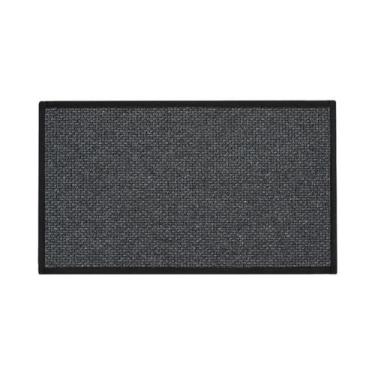 Imagem de Tapete De Cozinha Antiderrapante NIM Preto E Cinza, Carpete Longo Entr