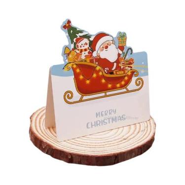 Imagem de Cartões De Natal Miniatura 6PCS Com Envelope Escolar, Cartão Postal E 