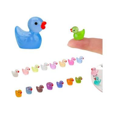 Imagem de Mini Patinhos Luminosos Que Brilham No Escuro, Figuras De Patos Miniat
