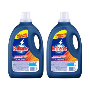 Imagem de Kit Sabão Líquido Brilhante Limpeza Total - 5L 2 Unidades, 2 unidades